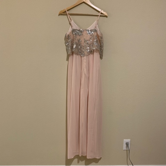 NWT ASOS Maxi Dress with Sequin Overlay - Picture 8 of 11